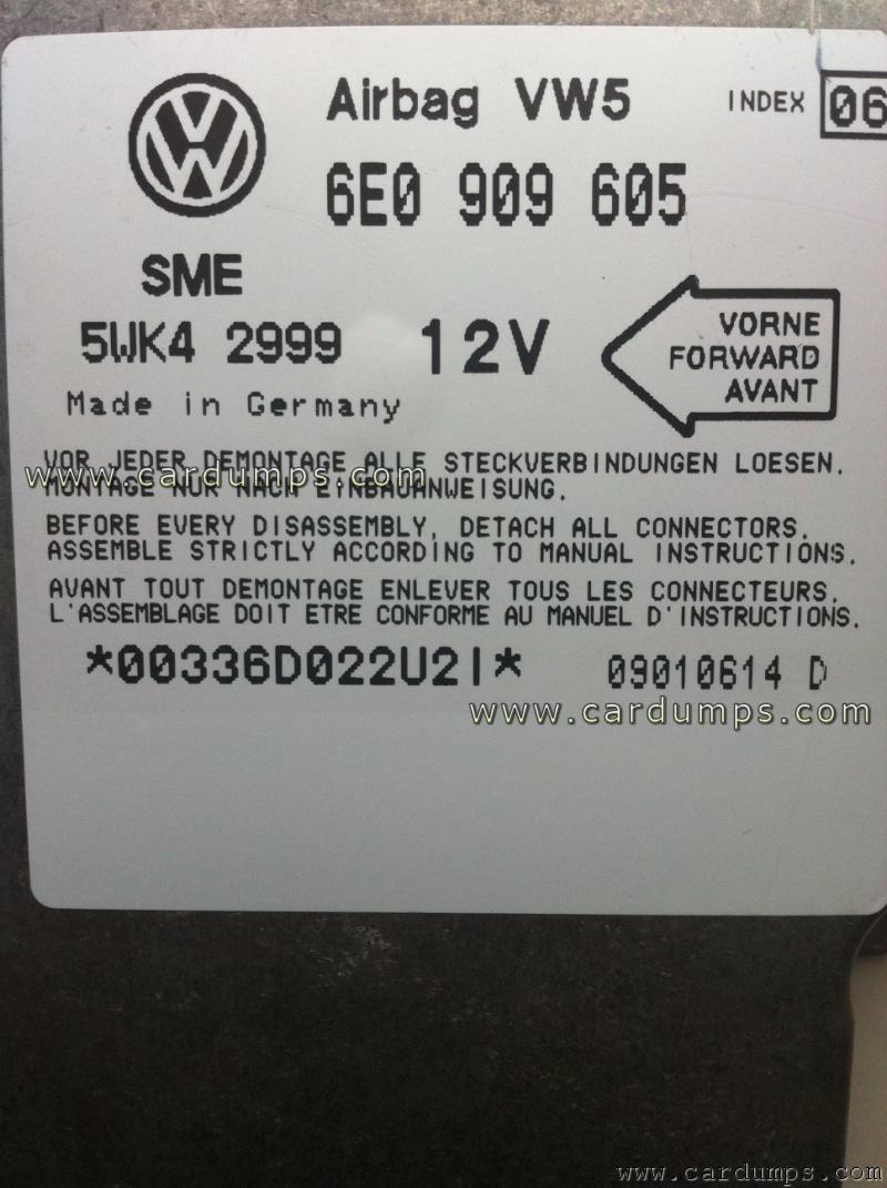 Volkswagen Lupo airbag 68HC908AZ60 6E0 909 605