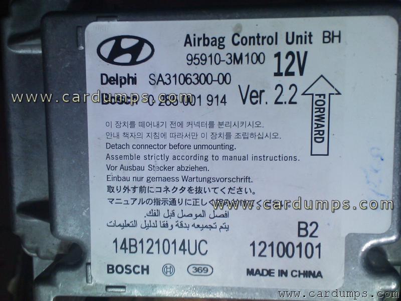 Hyundai Genesis airbag 95320 95910-3M100 Ver 2.2
