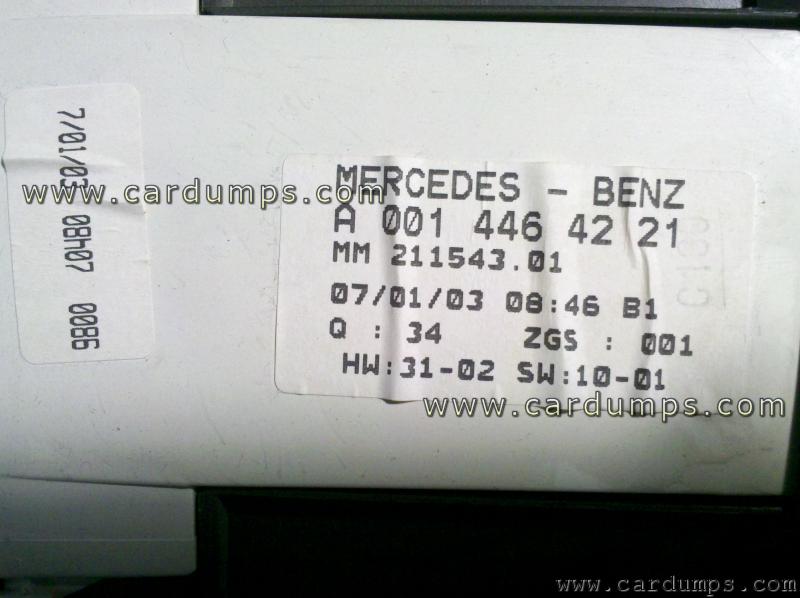 Mercedes W639 2003 dash 68HC908AZ60  A 001 446 42 21