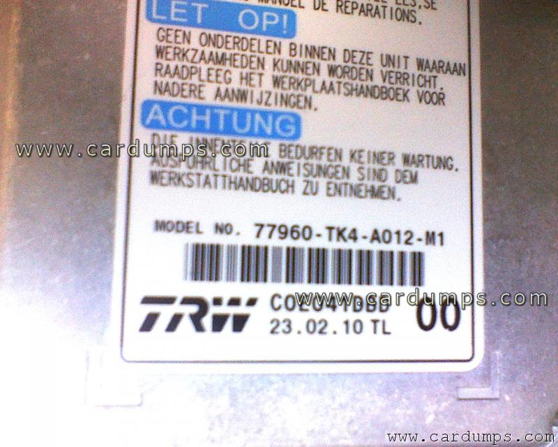 Acura TL airbag 95640 77960-TK4-A012-M1