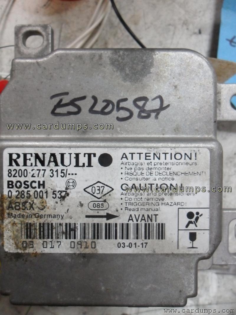 Renault Clio airbag 68HC912D60 8200 277 315 Bosch 0 285 001 537
