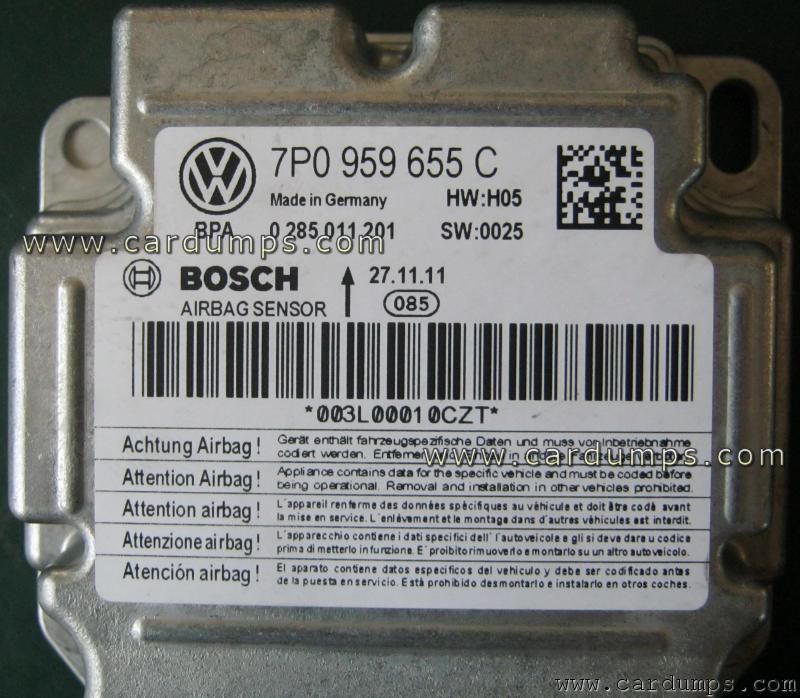 Volkswagen Touareg airbag 95640 7P0 959 655 C Bosch 0 285 011 201