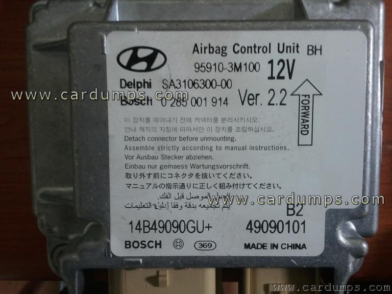 Hyundai Genesis airbag 95320 95910-3M100 Bosch 0 285 001 914