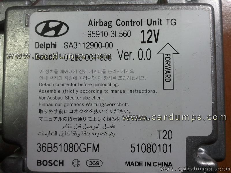 Hyundai Grandeur airbag 95320 95910-3L560 Bosch 0 285 001 836