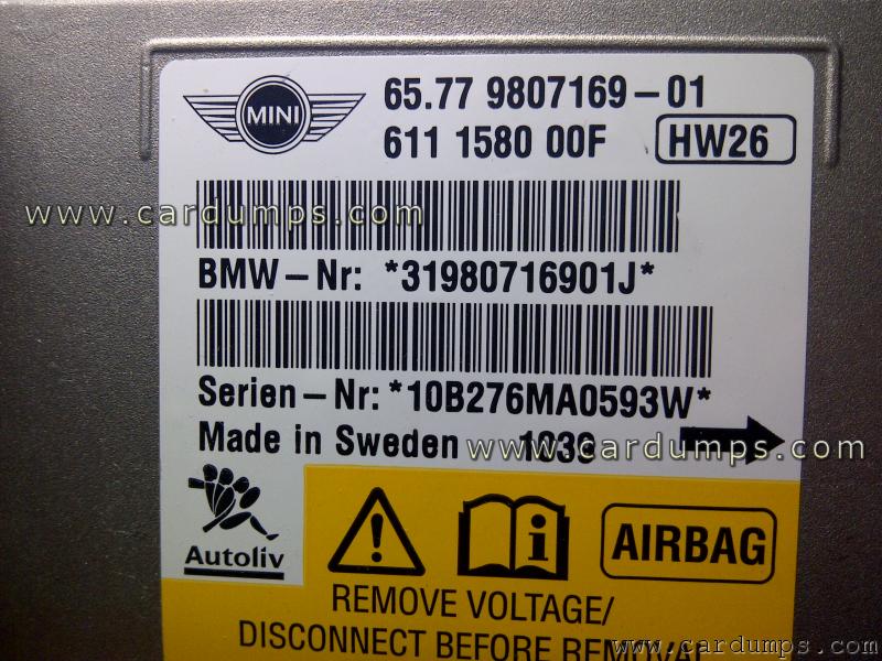 MINI Cooper 2010 airbag 95128 65.77 9807169