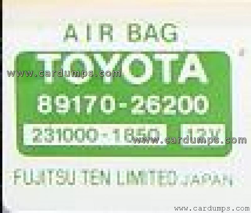 Toyota Hiace airbag 93c56 89170-26200 Fujitsu Ten 231000-1850