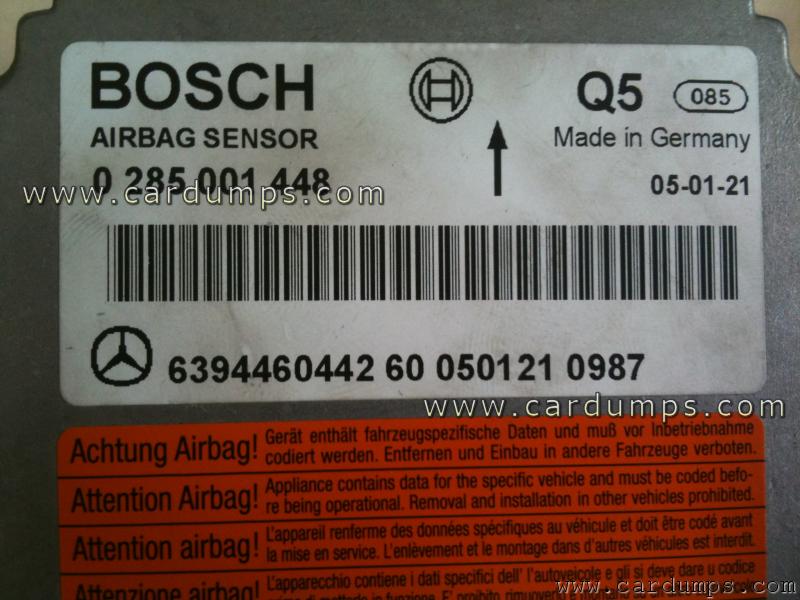Mercedes W639 airbag 68HC12D60 6394460442 Bosch 0 285 001 448