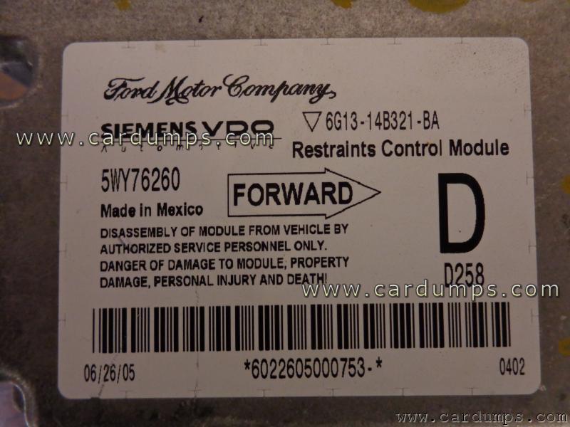 Ford Five Hundred airbag 25640 6G13-14B321-BA Siemens  5WY76260