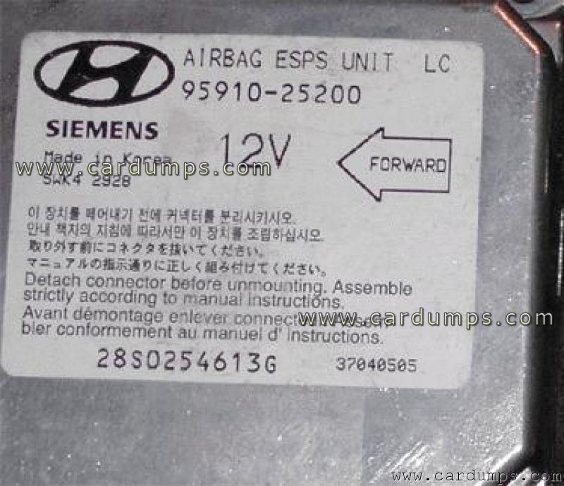Hyundai Accent airbag 68HC05B16 95910-25200 Siemens 5WK42928