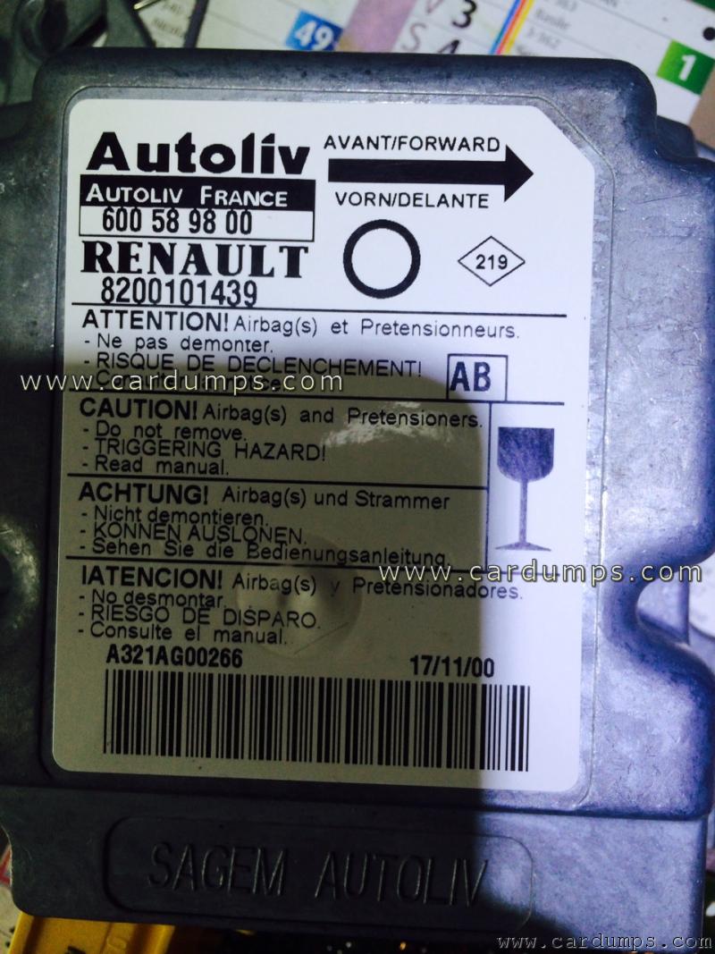 Renault Twingo airbag 93c66 8200 101 439 Autoliv 600 58 98 00