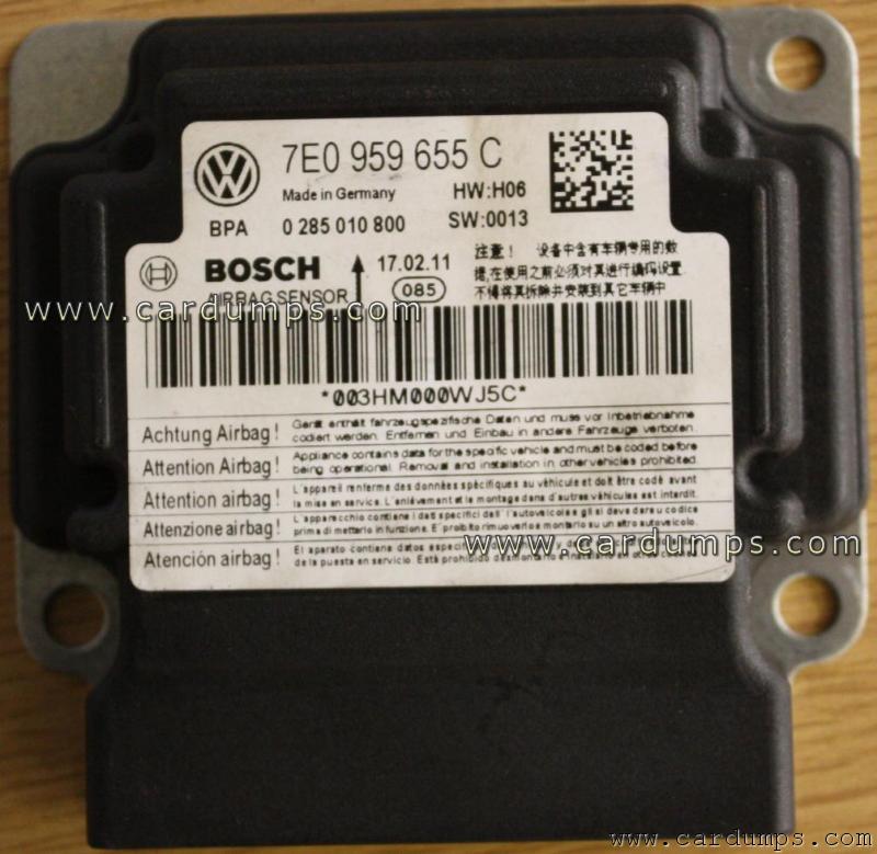 Volkswagen Transpoter 2010 airbag 95320 7E0 959 655 C Bosch 0 285 010 800