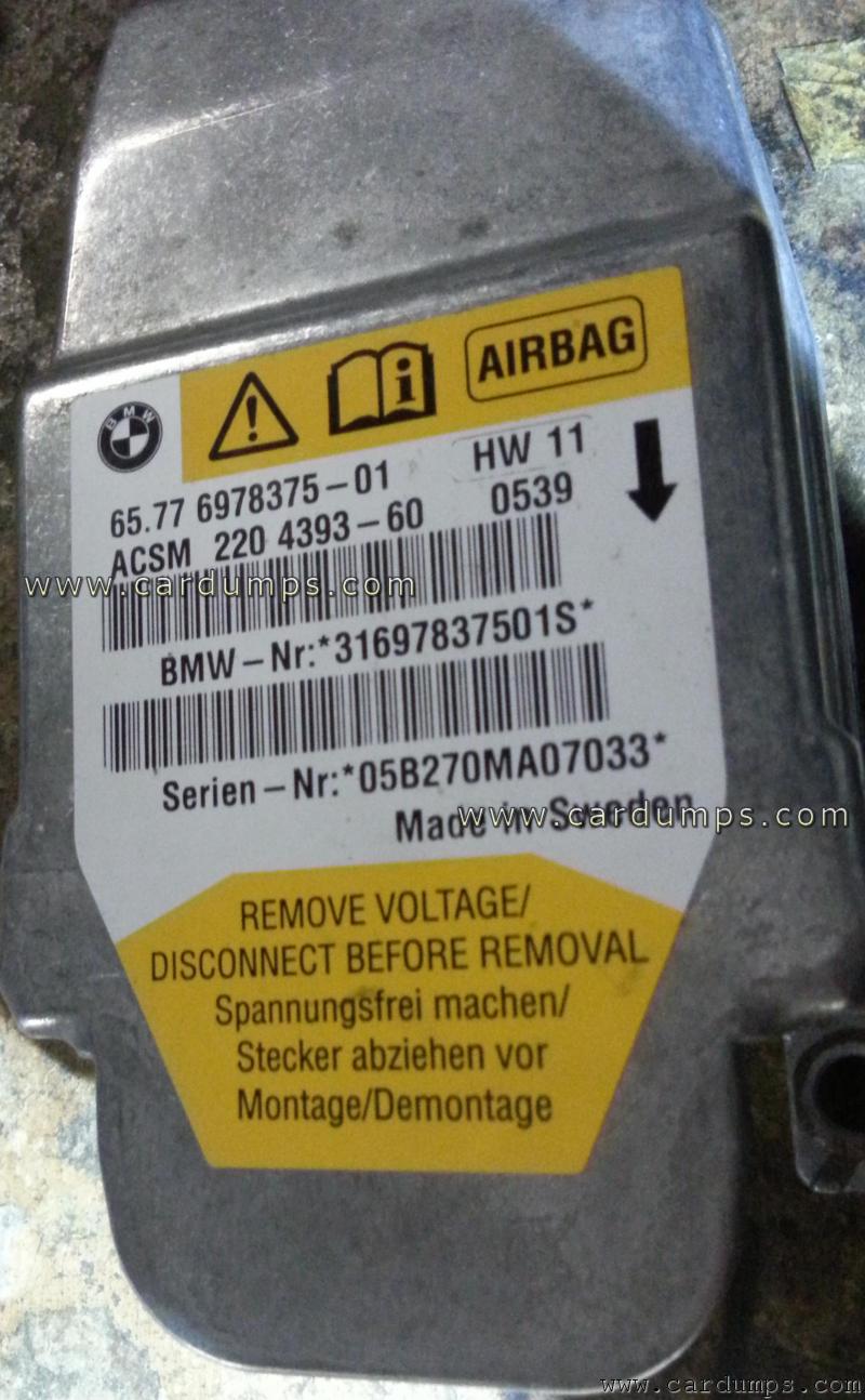 BMW E63 2006 airbag 95128 65.77 6978375 01