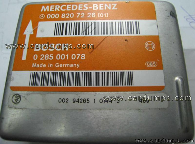 Mercedes W210 1995 airbag 93c06 000 820 72 26 Bosch 0 285 001 078