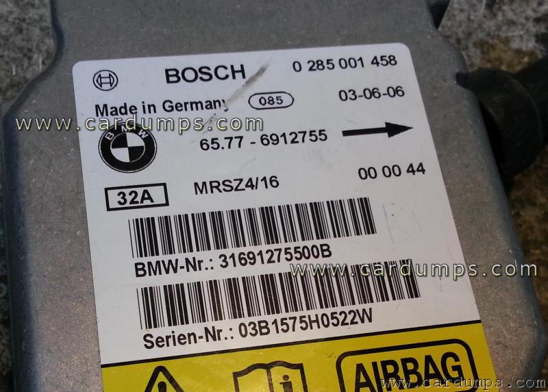 BMW E46 airbag 68HC912D60 65.77-6912755 Bosch 0 285 001 458