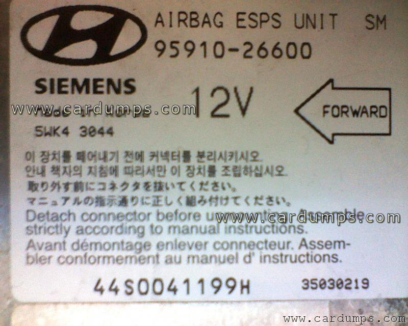 Hyundai Santa FE airbag 95080 95910-26600 Siemens 5WK43044