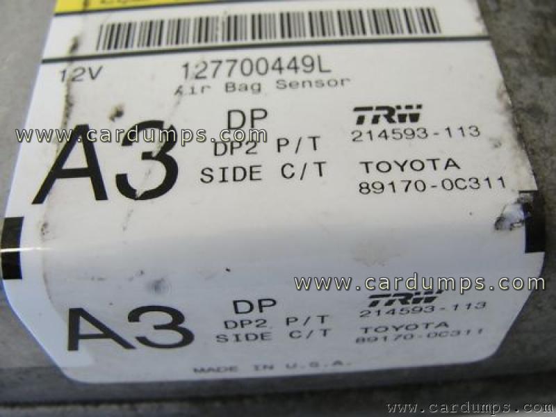 Toyota Tundra 2008 airbag 25040 89170-0C311 TRW 214593-113