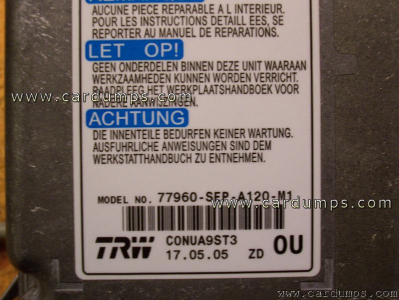 Acura TL airbag 95320 77960-SEP-A120-M1
