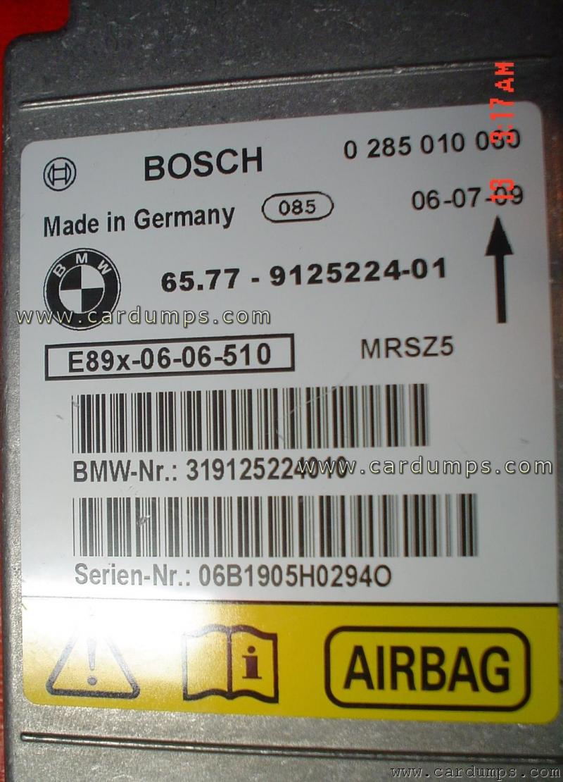 BMW E90 airbag 95640 65.77-9125224-01 Bosch 0 285 010 060
