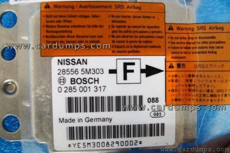Nissan Almera airbag 68HC912BE32 28556 5M303 Bosch 0 285 001 317