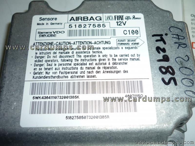 Fiat Bravo airbag 95320 51827585 Siemens VD0 5WK43641