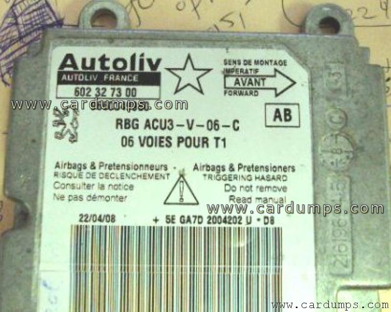 Peugeot 206 airbag 95080 96 603 499 80 Autoliv 602 32 73 00