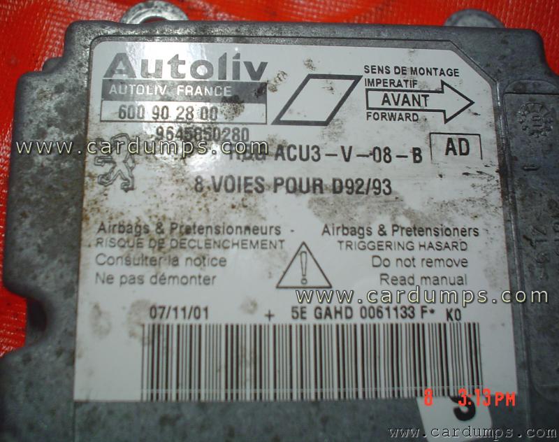 Peugeot 406 airbag 95080 96 458 502 80 Autoliv 600 90 28 00