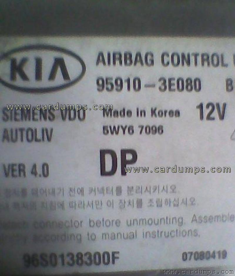 Kia Sorento airbag 95160 95910-3E080 Siemens 5WY67096