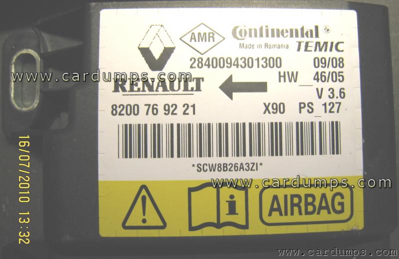 Renault Logan 2008 airbag 95160 8200 769 221