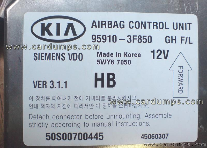 Kia Opirus airbag 95160 95910-3F850 Siemens 5WY67050