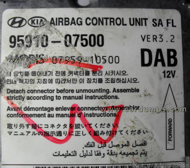 Kia Picanto 2010 airbag 25320 95910-07500 Mobis 07959-10500