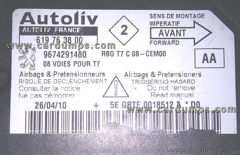 Peugeot 308 airbag 95320 96 742 914 80 Autoliv  619 76 38 00
