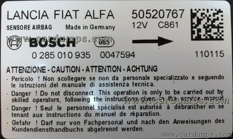Alfa Romeo Giulietta airbag 95320 50520767 Bosch 0 285 010 935
