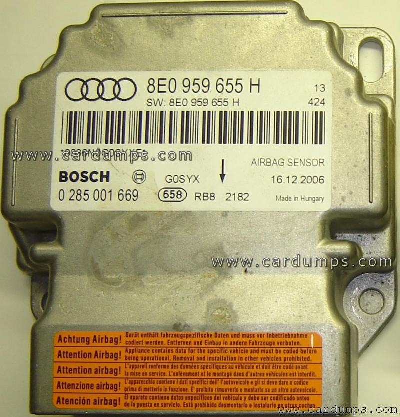 Audi A4 2004 airbag 95640 8E0 959 655 H Bosch 0 285 001 669