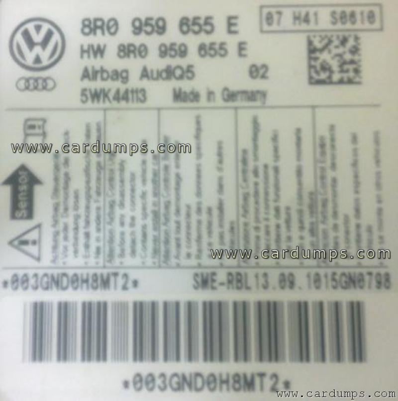 Audi Q5 airbag 95640 8R0 959 655 E  5WK44113