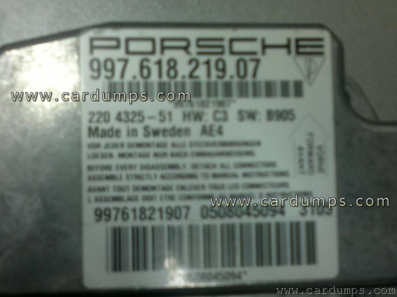 Porsche 911 2007 airbag 95320 997.618.219.07