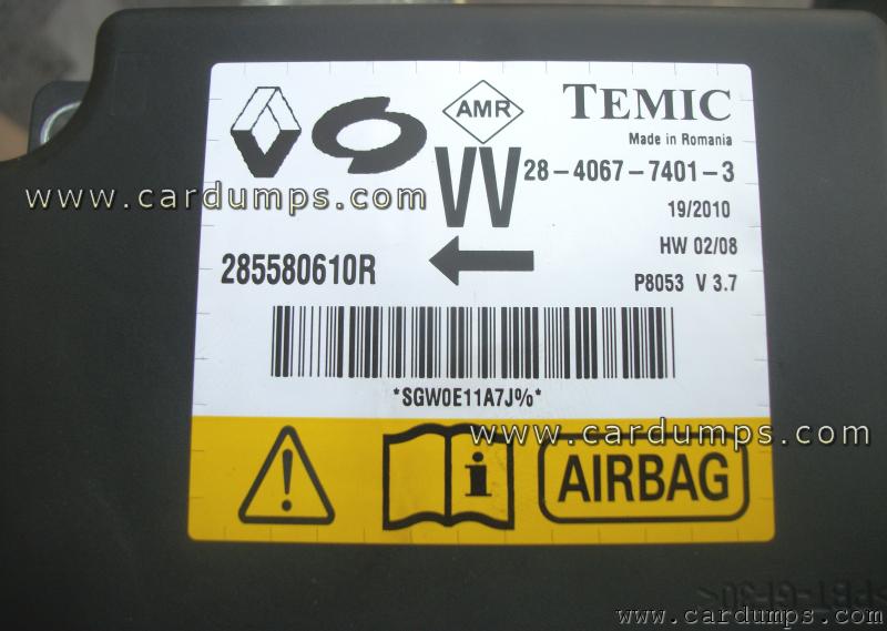 Renault Fluence airbag 95640 285580610R Temic