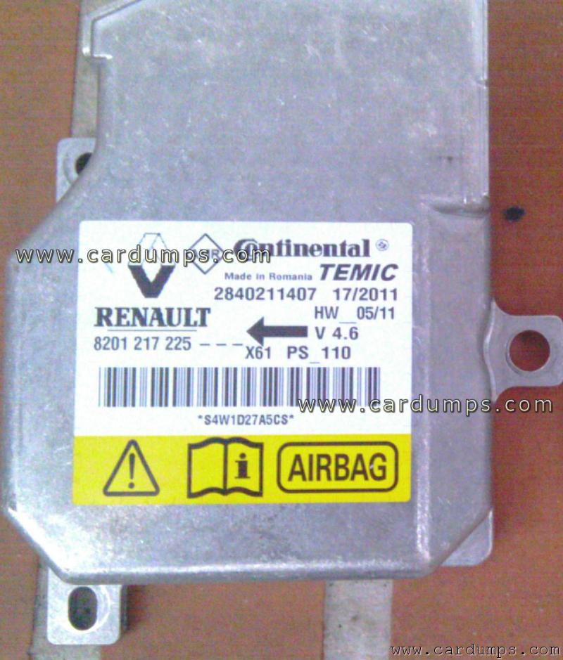 Renault Kangoo 2009 airbag 95160 8201 217 225  Continental
