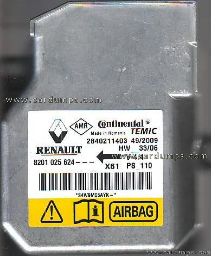 Renault Kangoo airbag 95160 8201 025 624 Temic