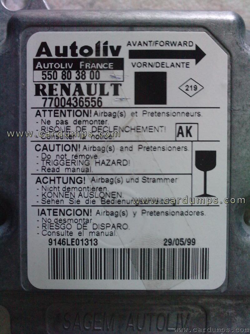 Renault Megane airbag 93c66 7700 436 556 Autoliv 550 80 38 00