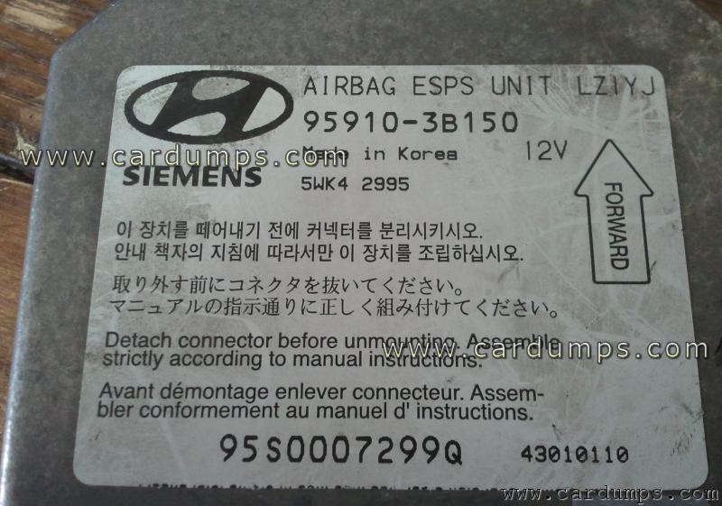 Hyundai Equus airbag 95080 95910-3B150 Siemens 5WK42995