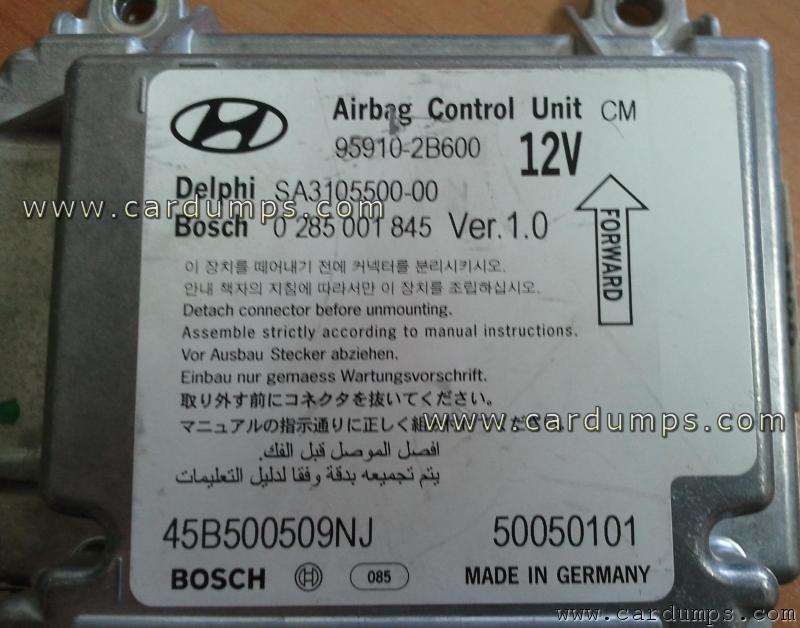 Hyundai Santa FE airbag 95320 95910-2B600 Delphi SA3105500-00 Bosch 0 285 001 845