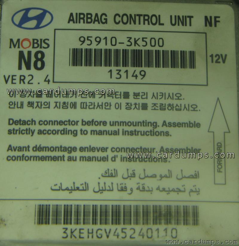Hyundai Sonata airbag 25640 95910-3K500