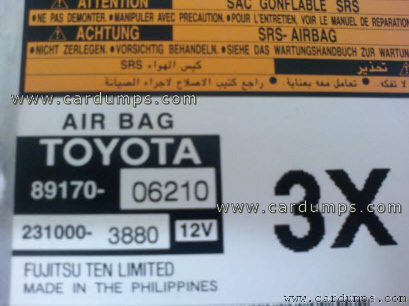 Toyota Camry airbag 93c56 89170-06210 Fujitsu Ten 231000-3880