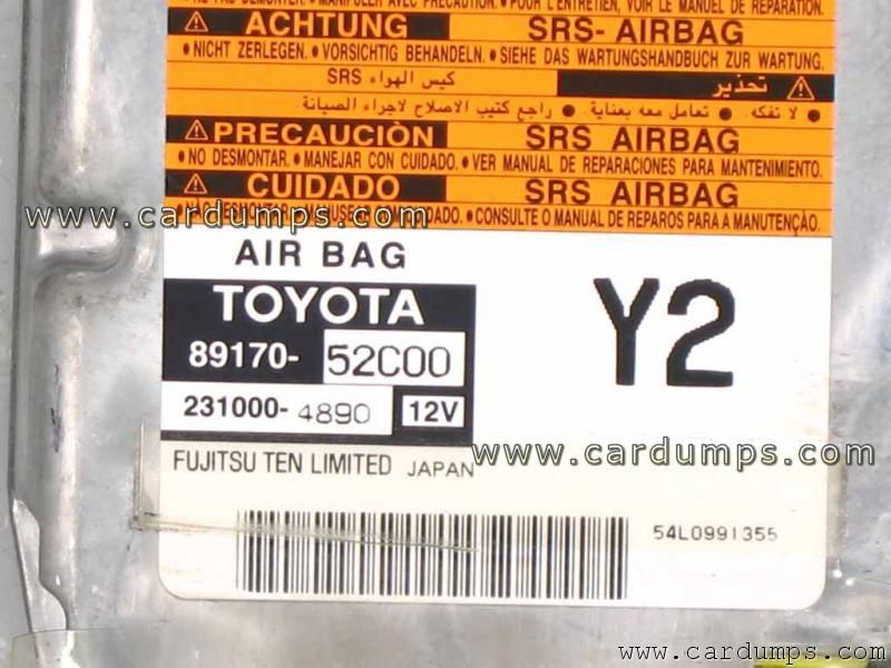 Toyota Yaris 2011 airbag 93c66 89170-52C00 Fujitsu Ten 231000-4890