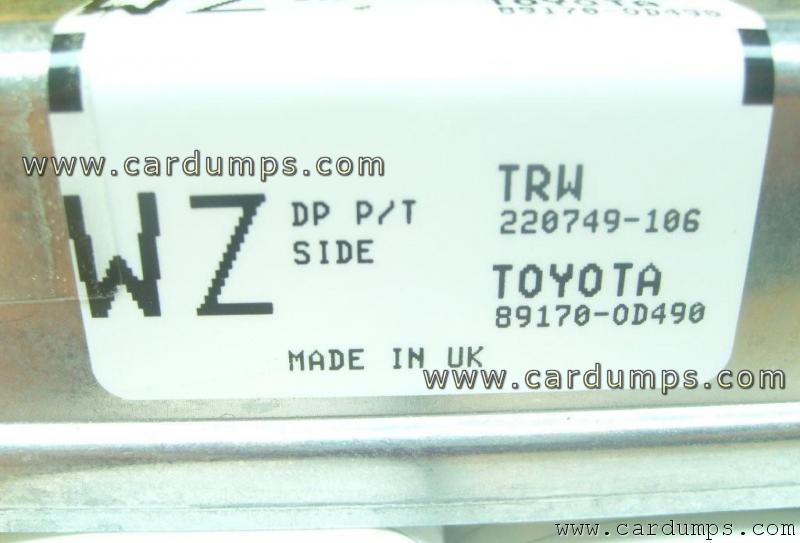 Toyota Yaris 2010 airbag 25040 89170-0D490 TRW 220749-106