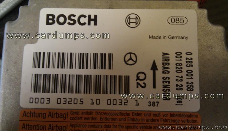 Mercedes R230 airbag 68HC912B32 001 820 73 26 Bosch 0 285 001 358