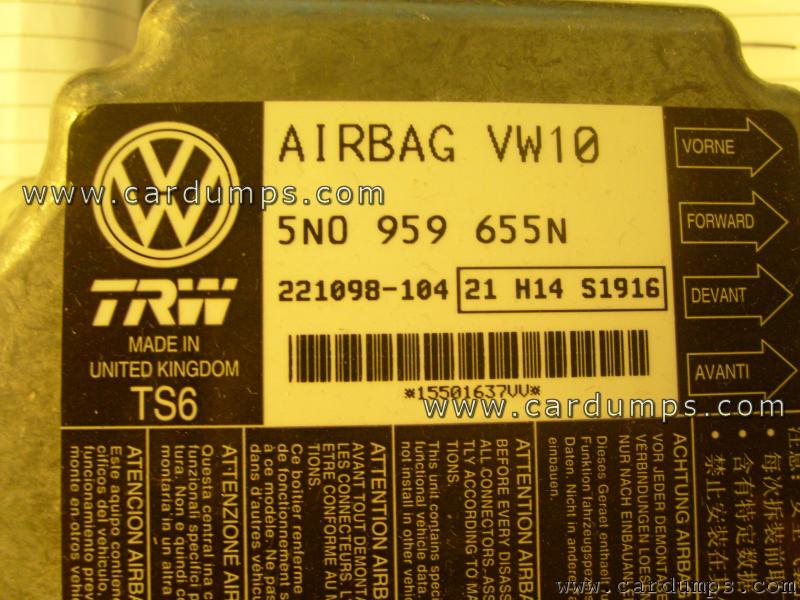 Volkswagen Passat 2010 airbag 95640 5NO 959 655 N TRW 221098-104
