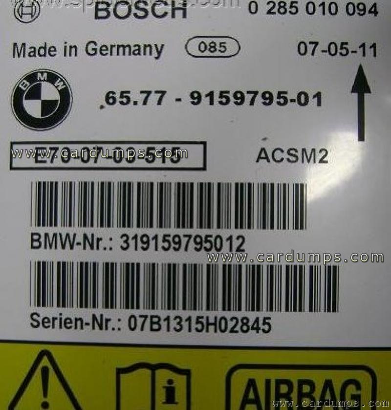 BMW E70 2011 airbag 95128 65.77-9159795 Bosch 0 285 010 094