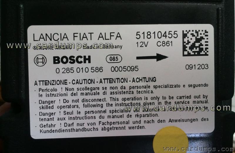 Fiat Doblo 2010 airbag 95320 51810455 Bosch 0 285 010 586