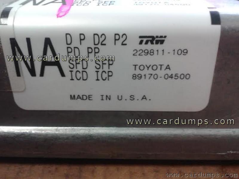 Toyota Tacoma 2012 airbag 24040AN 89170-04500